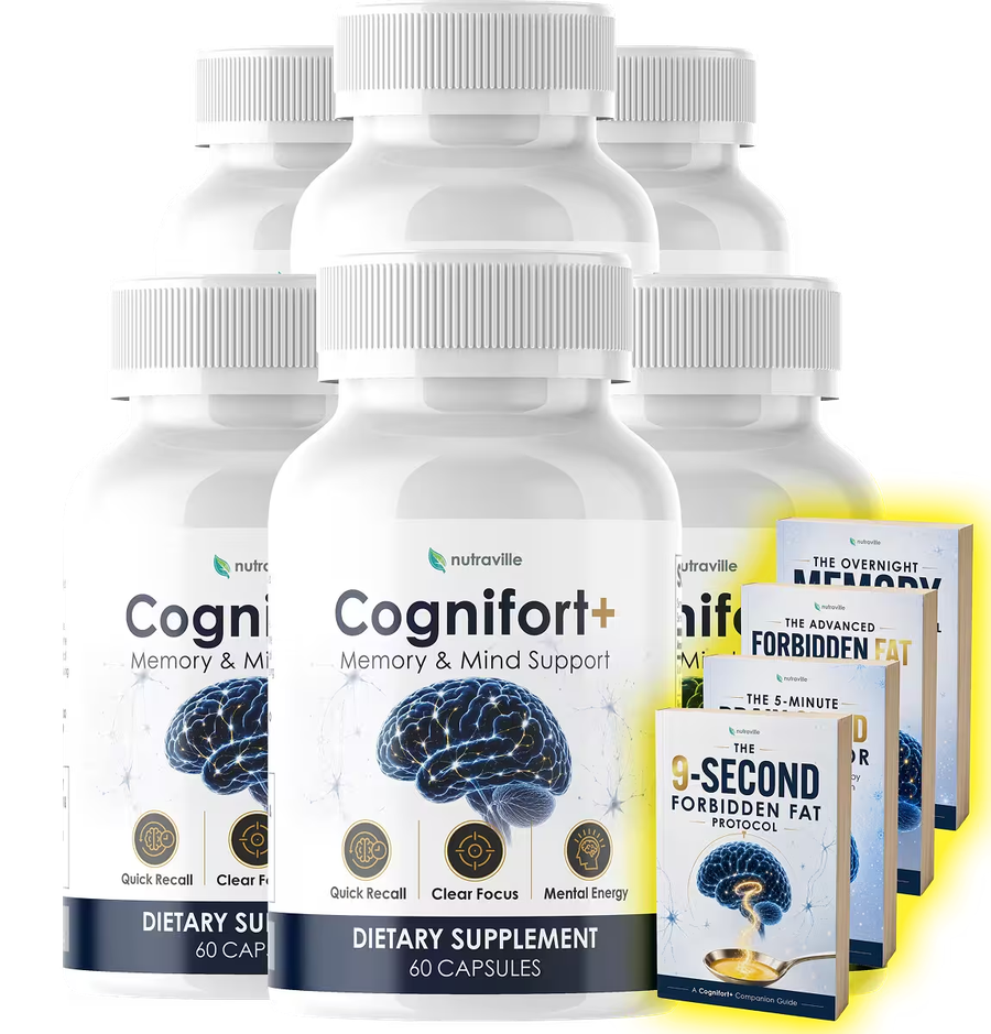 Cognifort 6 bottle package — what is Cognifort, 180 day supply of cognitive support capsules